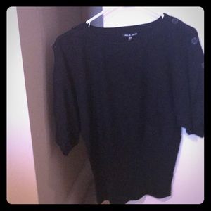 Cable and Gauge Black Sweater